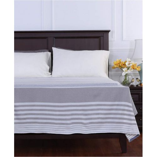  Berkshire Striped Lightweight FullQueen Blanket Bedding