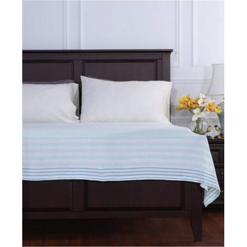  Berkshire Striped Lightweight FullQueen Blanket Bedding