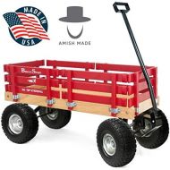 Berlin Flyer Ride Sport Wagon for Kids, All Terrain - Amish Made In the USA - Huge No-Flat Tires - No-Pinch Handle & No-Tip Steering, 300 lb Limit - F410-SS Wagon