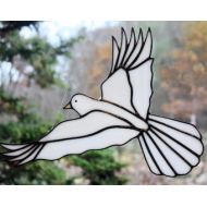 BerlinGlass Stained Glass White Dove, Stained Glass Bird, Peace Dove, Memorial Dove, Wedding Dove, Glass Art, Wildlife Art, Bird Lovers Gift