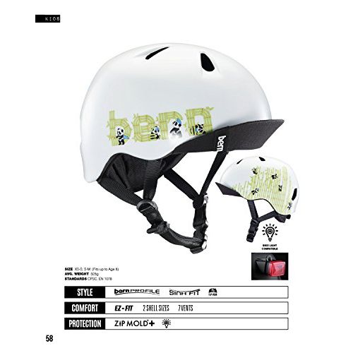 번 Bern Summer Childrens Helmet, Jr. Nino Kids Sport Bike Helmet with Visor