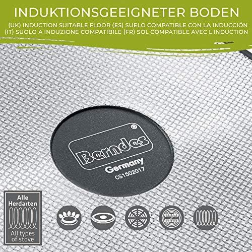  Berndes 013367 Servierpfanne Starter Alu Induction b.nature, kratzfeste Beschichtung aus Quarz, mit Deckel, induktionsgeeignet, 28cm