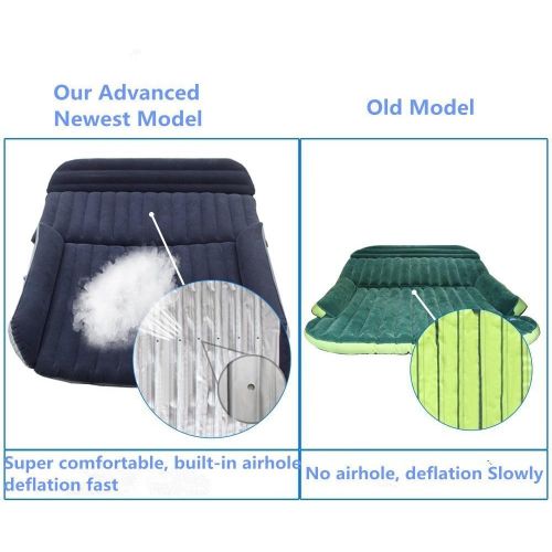  Berocia SUV Air Mattress, Thickened Car Bed Inflatable Home Air Mattress Portable Camping Outdoor Mattress, Flocking Surface, Fast Inflation