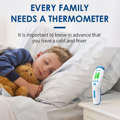  Berrcom Thermometer for Fever Digital Thermometer Non Contact Medical Infrared Forehead Thermometer Body Surface Room Baby Thermometer LCD Display Infrared Thermometer