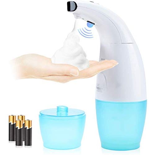  BesLife 330ml/11oz Capacity Automatic Soap Dispenser, Automatic Foaming Hand Free Touchless Smart Foaming Soap Dispenser, Foam Liquid Soap Dispenser for Bathroom/Kitchen/Office, Ba