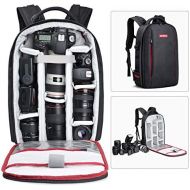 [아마존베스트]Beschoi DSLR Camera Backpack Waterproof Camera Bag for SLR/DSLR Camera, Lens and Accessories, Black (Large)