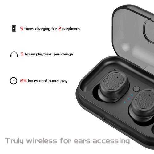  Bescita Bluetooth Sport in-Ear Kopfhoerer,Mini Wireless 5.0 IPX5 Schweissresistent Stereo Magnetischer mit 10Meter Reichweite, Eingebautes Mikrofon kompatibel mit iPhone, Huawei und Samsung