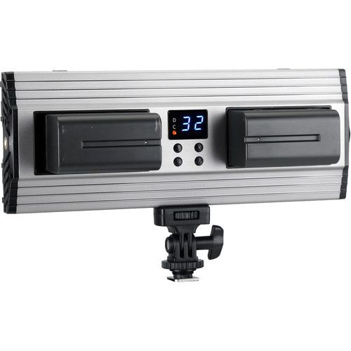  Bescor Photon Bi-Color On-Camera LED Light with Dual NPF Battery & Charger Kit