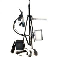 Bescor Grip-181KB Gripper Gooseneck Bi-Color 1-Light Kit with Battery and Light Stand