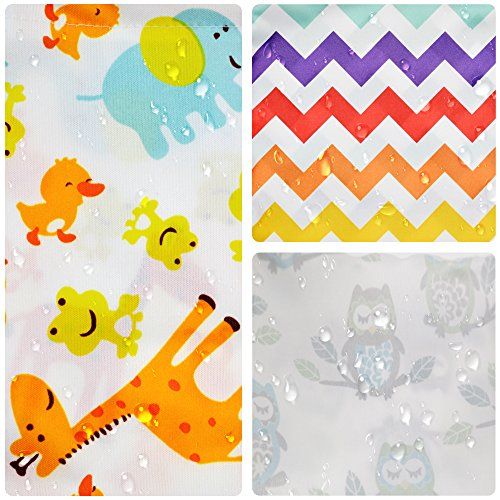  Besego Baby Wet and Dry Cloth Diaper Bags, Nappy Organizer Bag, Multipurpose Travel Packing Organizer Bags for Swimsuit, Underwear, Breast Pump with 2 Pockets, Washable & Reusable (Owl +