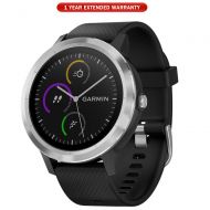 Besmon Garmin 010-01769-01 Vivoactive 3 GPS Fitness Smartwatch (Black & Stainless) + 1 Year Extended Warranty