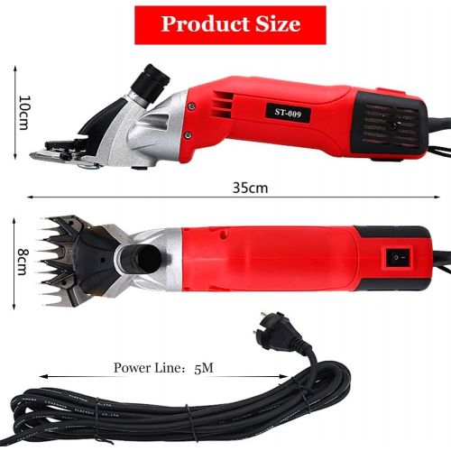  Bespick Electric Wool Shears, High-Power Wool Fader Elektrische Schafscheren, Electric Wool Shears, 500w Sheep Goat Shearing Machine, Shears Cutter 0-2600 RPM