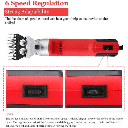  Bespick Electric Wool Shears, High-Power Wool Fader Elektrische Schafscheren, Electric Wool Shears, 500w Sheep Goat Shearing Machine, Shears Cutter 0-2600 RPM