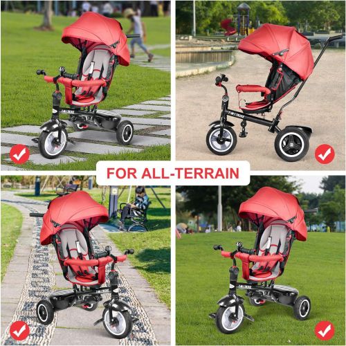  [아마존 핫딜] [아마존핫딜]Besrey besrey Kids Trike 7 in 1 Baby Tricycle Stroller Bike with Push Handle, Rear Facing Seat, for Toddler Boys/Girls, 1-6 Years