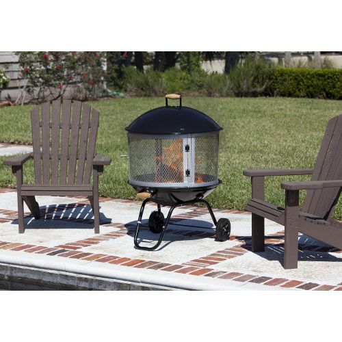  Bessemer 01471 28 Patio Fireplace, Black and Silver