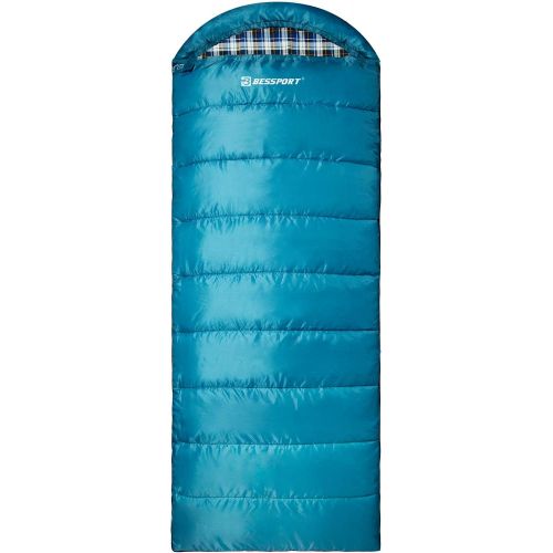  Bessport Sleeping Bag for Adults, 40℉ Winter Warm & Cold Weather 3 4 Season Sleeping Bag, Lightweight and Water Repellent for Backpacking, Camping, Hiking