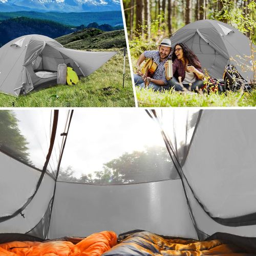  [아마존베스트]Bessport Backpacking Tent for 2 Person, Lightweight Camping Tent with Two Doors Easy Setup Waterproof Tent for Outdoor, Hiking Mountaineering Travel