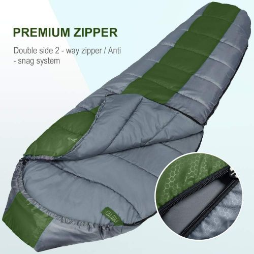 Bessport Sleeping Bag 3 Season Mummy Sleeping Bag Water Repellent Camping Sleeping Bag Lightweight for Camping, Hiking, Outdoor & Indoor
