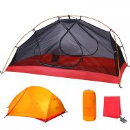Bessport TFO Backpacking 2 Person Tent Ultralight Single Aluminum Pole PU5000mm Waterproof Rainfly & Floor with Footprint 2 Door Easy Set up for 3 Season Outdoor Camping & Expedition