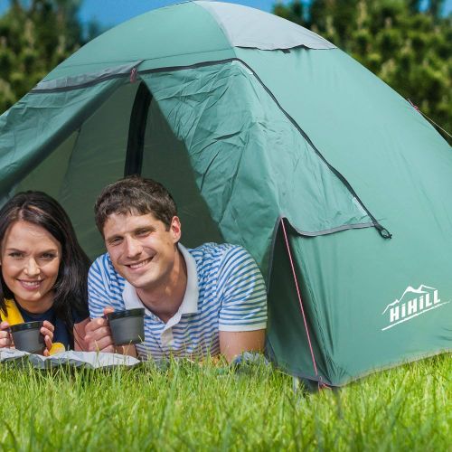  Bessport HiHiLL 2 Person Tent, Dome Lightweight Backpacking Tents with Carry Bag, Easy Set Up, Anti-Mosquito and Waterproof Tent for Camping, Hiking and Traveling