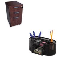 KITALEVA572816MYROL1746466 - Value Kit - Best Valencia Mobile Box/Box/File Pedestal File (ALEVA572816MY) and Rolodex Mesh Pencil Cup Organizer (ROL1746466)