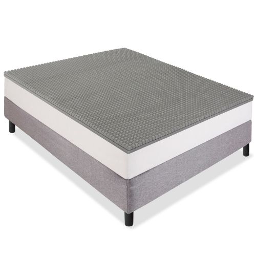  Best Choice Products 2 Queen Size Ventilated Bamboo Charcoal Memory Foam Mattress Topper