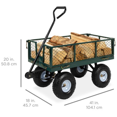  Best Choice Products 400lb Steel Garden Cart w Handle