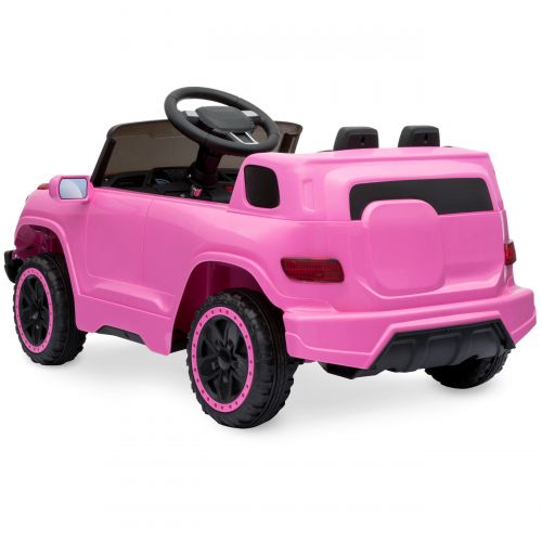  Best Choice Products 6V Kids Ride-On Car Truck w Parent Control, 3 Speeds, LED Headlights, MP3 Player, Horn - Pink