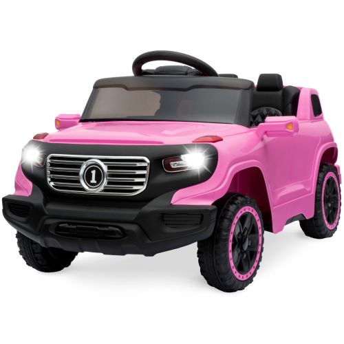  Best Choice Products 6V Kids Ride-On Car Truck w Parent Control, 3 Speeds, LED Headlights, MP3 Player, Horn - Pink