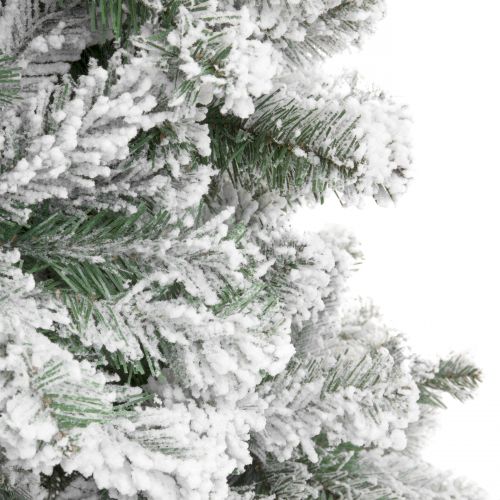  Best Choice Products 6ft Premium Snow Flocked Hinged Artificial Christmas Pine Tree Festive Holiday Decor w Sturdy Metal Stand - Green