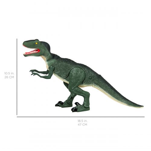  Best Choice Products Remote Control Velociraptor RC Walking Dinosaur Lights & Sounds Kid Pet Toy Animal