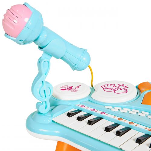  Best Choice Products 24-Key Kids Toddler Educational Learning Musical Electronic Keyboard w Lights, Drums, Microphone, MP3, Demo Songs, Teaching Mode - Blue