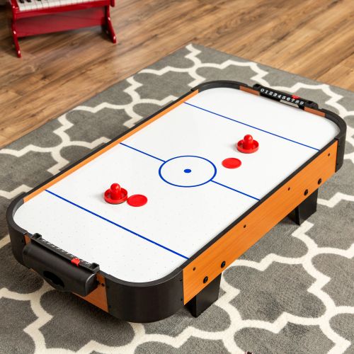  Best Choice Products 40in Air Hockey Table w Electric Fan Motor, 2 Sticks, 2 Pucks - Multicolor