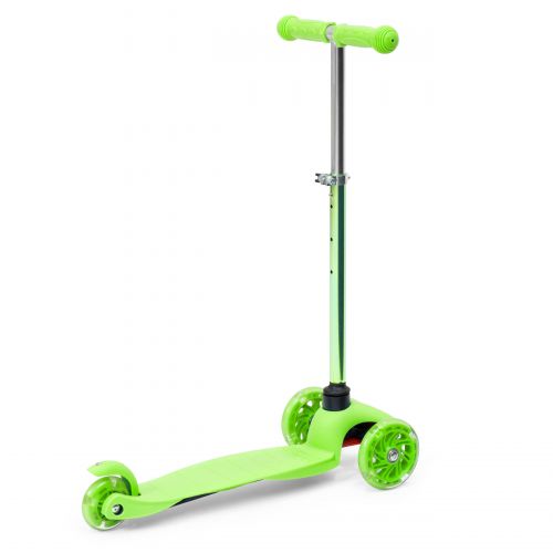  Best Choice Products Kids Mini Kick Scooter w Light-Up Wheels and Height Adjustable T-Bar - Green