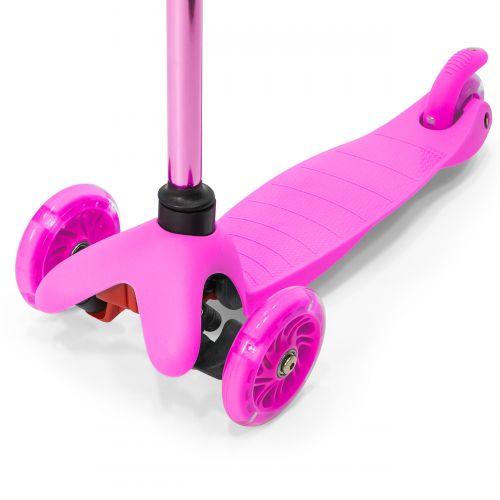  Best Choice Products Kids Mini Kick Scooter w Light-Up Wheels and Height Adjustable T-Bar - Pink