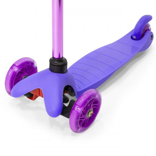  Best Choice Products Kids Mini Kick Scooter w Light-Up Wheels and Height Adjustable T-Bar - Purple