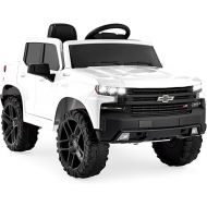 Best Choice Products 12V Licensed Chevrolet Silverado Ride On Truck, Electric Car Toy w/Parent Remote Control, Truck Bed Storage, Bluetooth Speaker, LED Lights, 2.5 MPH Max Speed - White