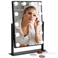 Best Choice Products Hollywood Makeup Vanity Mirror w/Smart Touch, 12 LED Lights, Adjustable Color Temperature & Brightness, 360-Degree Rotating Frame, for Dressing Room, Bedroom T