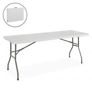 Best Choice Products Best ChoiceProducts Folding Table Portable Plastic Indoor Outdoor Picnic Party Dining Camp Tables, 6