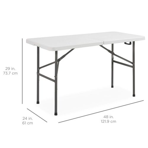  Best Choice Products Best ChoiceProducts Folding Table Portable Plastic Indoor Outdoor Picnic Party Dining Camp Tables, 6