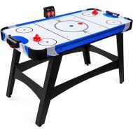 Best Choice Products 58in Mid-Size Arcade Style Air Hockey Table for Game Room, Home, Office w/ 2 Pucks, 2 Pushers, Digital LED Score Board, Powerful 12V Motor, Carrying Bag