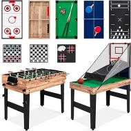 Best Choice Products 13-in-1 Combo Game Table Set for Home, Game Room, Friends & Family w/Ping Pong, Foosball, Basketball, Air Hockey, Archery, Chess, Checkers, Shuffleboard, Bowling