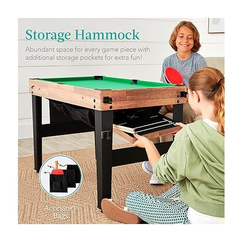  Best Choice Products 13-in-1 Combo Game Table Set for Home, Game Room, Friends & Family w/Ping Pong, Foosball, Basketball, Air Hockey, Archery, Chess, Checkers, Shuffleboard, Bowling