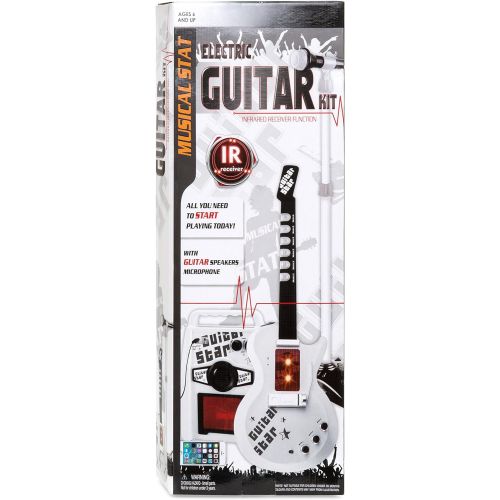  [아마존베스트]Best Choice Products Kids Electric Guitar Play Set with Whammy Bar, Microphone, Amp, AUX, White