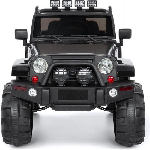  [아마존베스트]Best Choice Products 12V Ride On Car Truck w/ Remote Control, 3 Speeds, Spring Suspension, LED Light Black