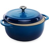 Best Choice Products 6qt Ceramic Non-Stick Heavy-Duty Cast Iron Dutch Oven w/Enamel Coating, Side Handles for Baking, Roasting, Braising, Gas, Electric, Induction, Oven Compatible,