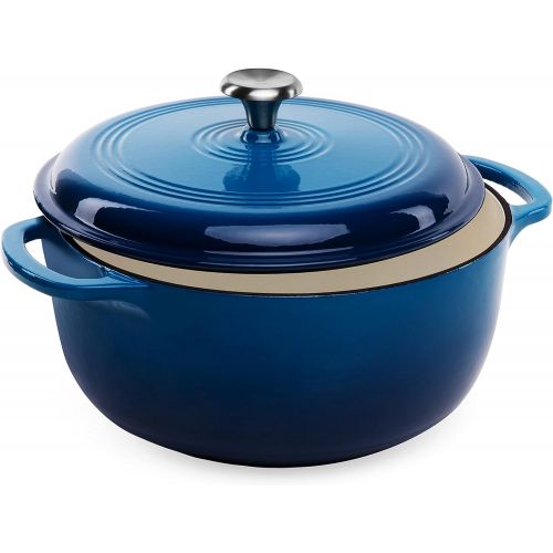  Best Choice Products 6qt Ceramic Non-Stick Heavy-Duty Cast Iron Dutch Oven w/Enamel Coating, Side Handles for Baking, Roasting, Braising, Gas, Electric, Induction, Oven Compatible,