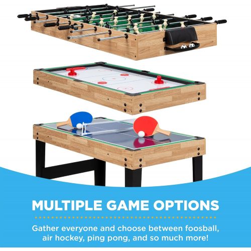  [아마존베스트]Best Choice Products 10-in-1 Game Table w/Foosball, Pool, Shuffleboard, Ping Pong, Hockey, and More