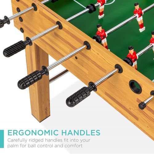  [아마존베스트]Best Choice Products 48-Inch Competition Sized Foosball Table w/ 2 Balls, 2 Cup Holders, Natural