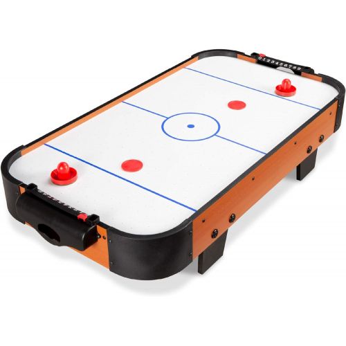  Best Choice Products 40in Portable Tabletop Air Hockey Arcade Table for Game Room, Living Room w/ 100V Motor, Powerful Electric Fan, 2 Strikers, 2 Pucks